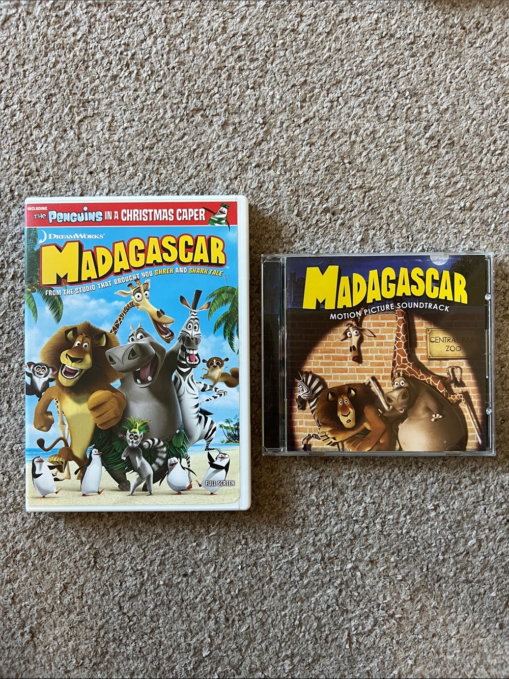 Madagascar DVD and Soundtrack CD